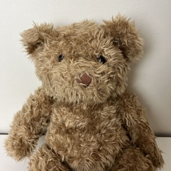 Vintage Build A Bear Curly Teddy Bear 14" Tan Faux Leather Paws Says I LOVE YOU - Picture 2 of 11